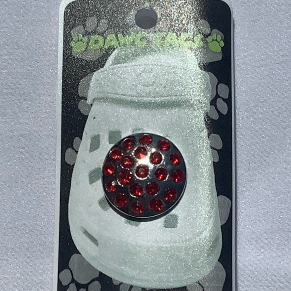 Dawg Tags Red Rhinestone Diamonds Crystals - Picture 7 of 8
